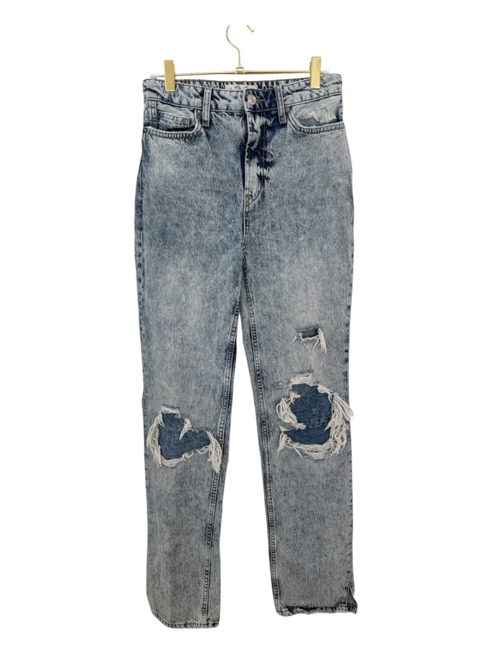 The Free Free People My Own Lane Straight Leg Jeans Size 26 Acid Wash